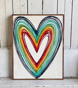 25x31 Heart Hand-Painted Sign
