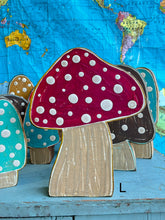 Load image into Gallery viewer, -NEW!- stand alone- wood mushroom cutouts
