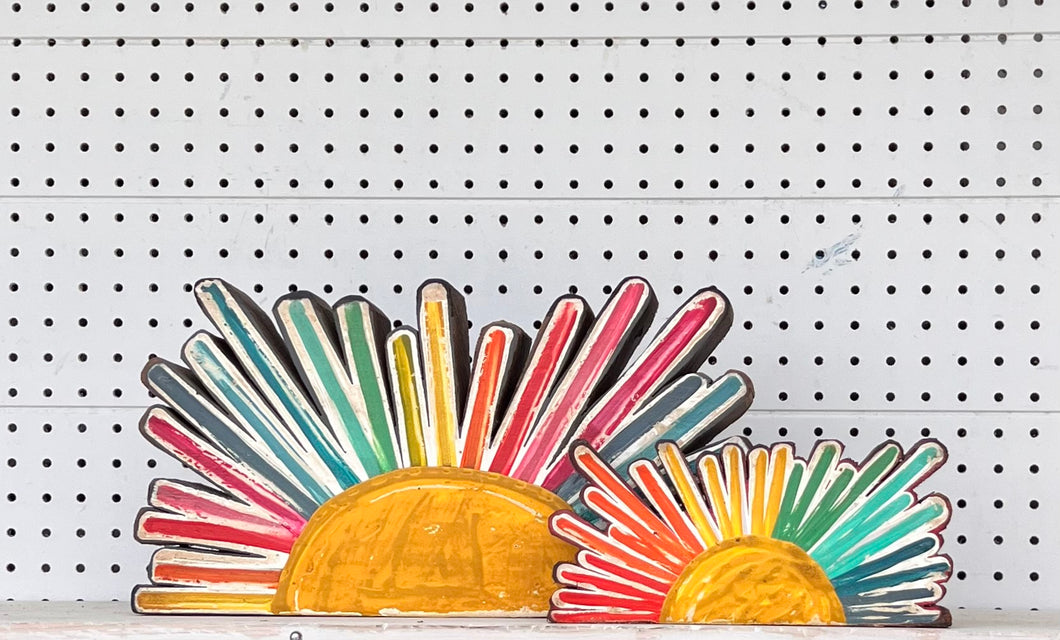 -PRE-ORDER ONLY-  NEW!  Small stand alone- wood rainbow cutout blocks