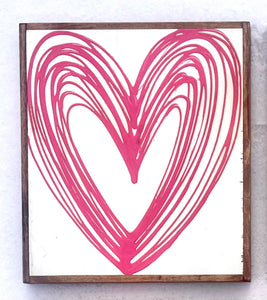 17x15 valentine heart Hand-Painted Sign