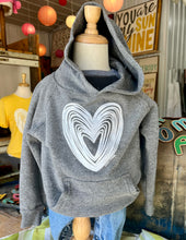 Load image into Gallery viewer, SALE! White heart TODDLER hooded sweatshirt
