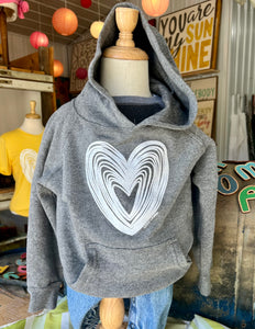 SALE! White heart TODDLER hooded sweatshirt