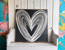 Load image into Gallery viewer, 37x37 Heart Hand-Painted Sign
