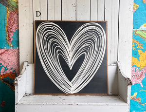 37x37 Heart Hand-Painted Sign