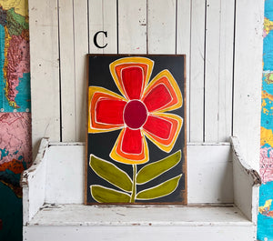 25x37 NEW Flowers Hand-Painted Sign