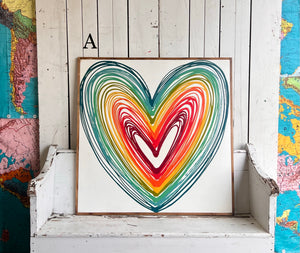 37x37 Heart Hand-Painted Sign