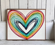 Load image into Gallery viewer, 25x31 Heart Hand-Painted Sign
