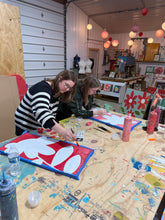 Load image into Gallery viewer, IN-PERSON 13x27 handpainted daisy class on March 31, 6PM
