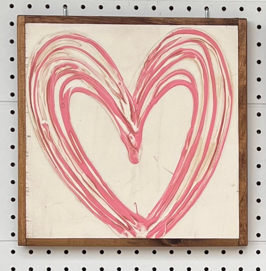 13x13 valentine heart Hand-Painted Sign