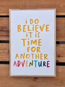 17x25 "time for another adventure” Hand-Painted Sign