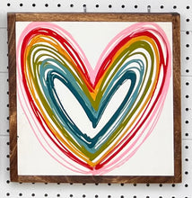 Load image into Gallery viewer, 13x13 NEW HEARTS Hand-Painted Sign

