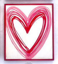 Load image into Gallery viewer, 17x15 valentine heart Hand-Painted Sign
