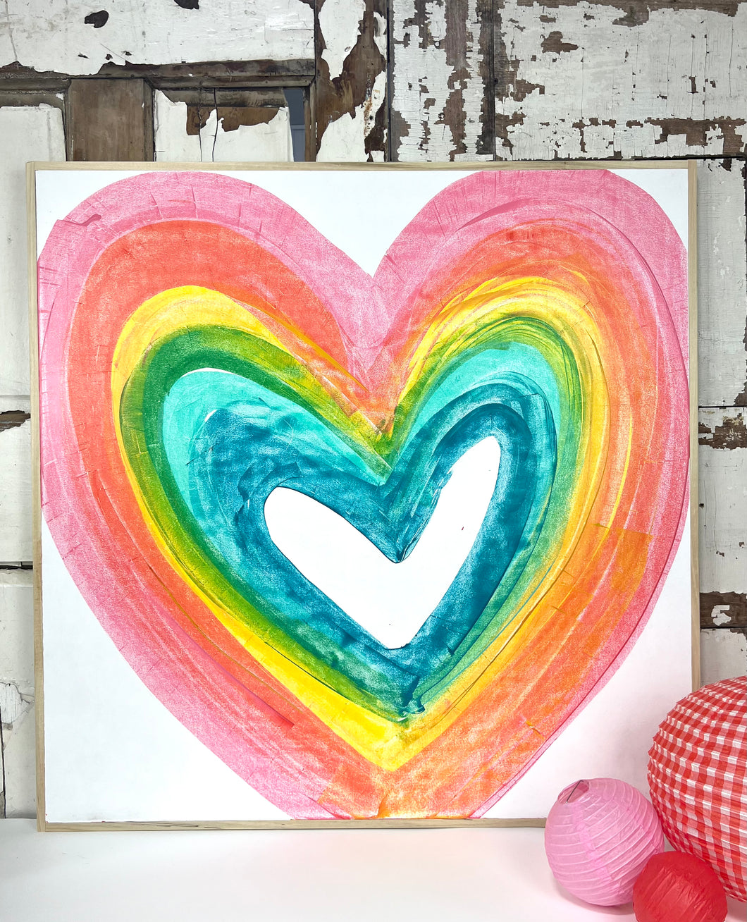 37x37 Hand-Painted Heart Sign B