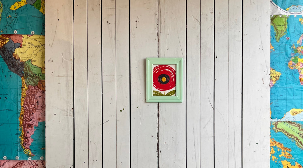 10x12 NEW Hand-Painted FLOWER Sign in a wooden frame