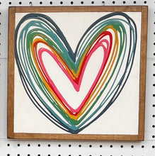 Load image into Gallery viewer, 13x13 NEW HEARTS Hand-Painted Sign
