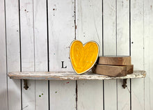 Load image into Gallery viewer, 7x7 stand or hang solid hearts wood cutout blocks
