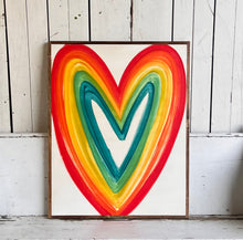 Load image into Gallery viewer, 25x31 Heart Hand-Painted Sign
