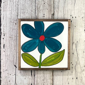 13x13 NEW FLOWERS Hand-Painted Sign