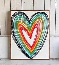 Load image into Gallery viewer, 25x31 Heart Hand-Painted Sign
