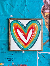 Load image into Gallery viewer, 13x13 Hand-Painted Heart Sign
