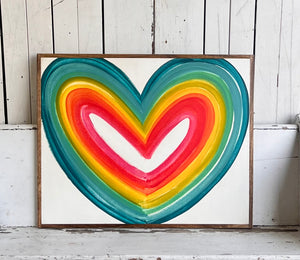 25x31 Heart Hand-Painted Sign
