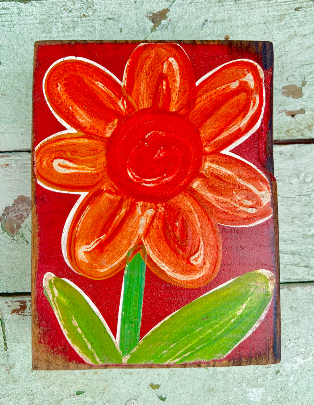 stand alone - wood flower blocks