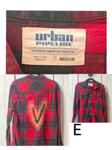 NEW- MEDIUM Fall Heart button up long sleeve