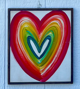 13x15 Heart Hand-Painted Sign