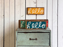 Load image into Gallery viewer, 5x12 NEW SIZE “hello” Hand-Painted Signs
