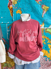 Load image into Gallery viewer, NEW! ”First Of All, I’m A Delight” sweatshirt and t-shirt
