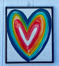 Load image into Gallery viewer, 13x15 Heart Hand-Painted Sign
