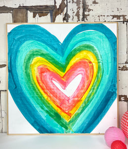37x37 Hand-Painted Heart Sign C