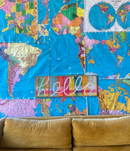 Load image into Gallery viewer, 13x37 NEW! Plaid “hello” sign
