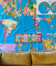 Load image into Gallery viewer, 13x37 NEW! Plaid “hello” sign
